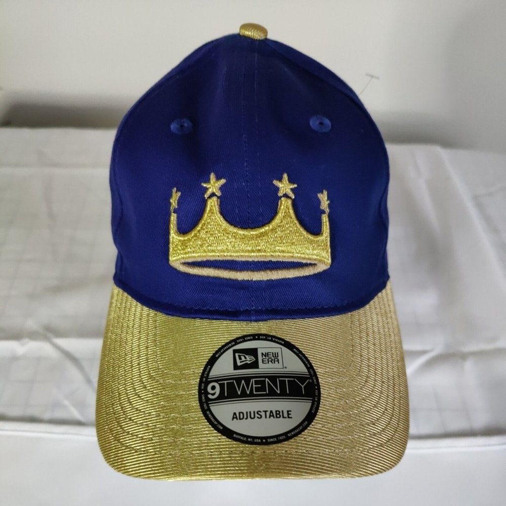 New Era Kansas City Royals Turn Ahead the Clock 9TWENTY Adjustable Hat Blue/Gold
